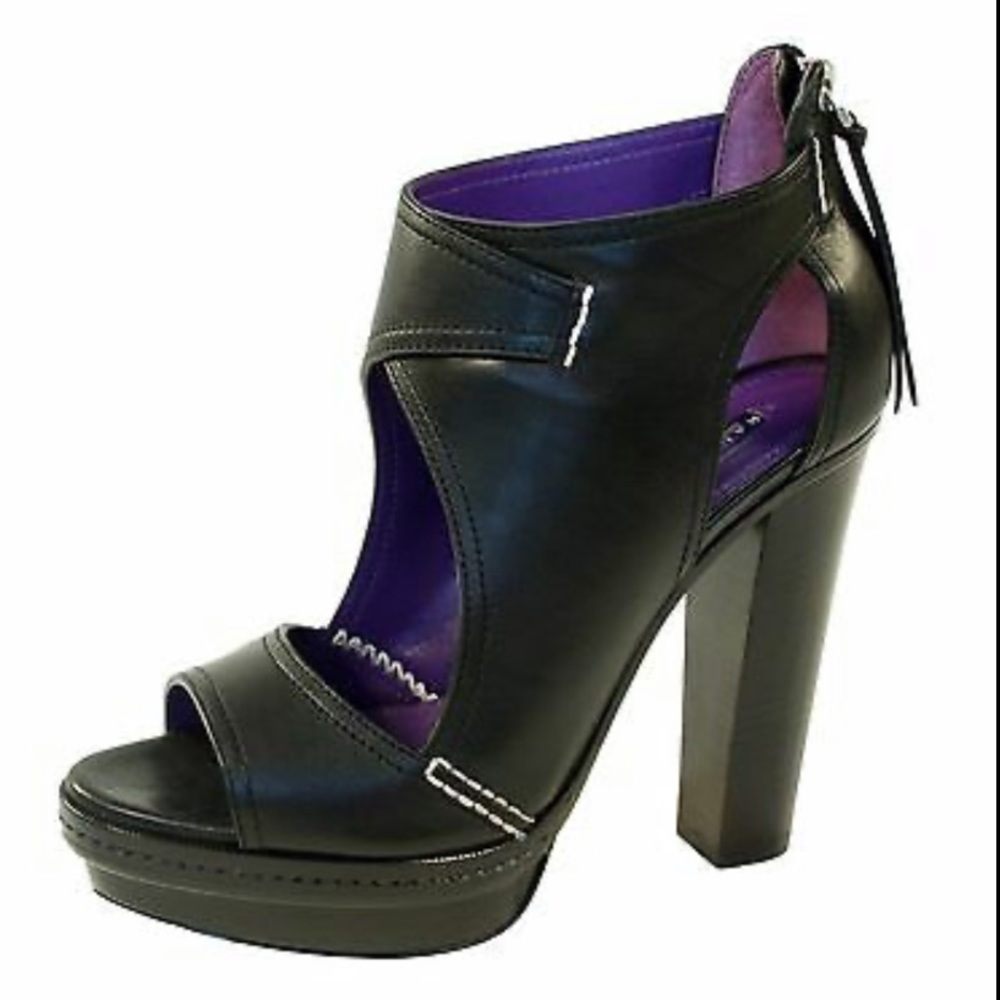 NIB Ralph Lauren Purple Label Gemina Booties Black